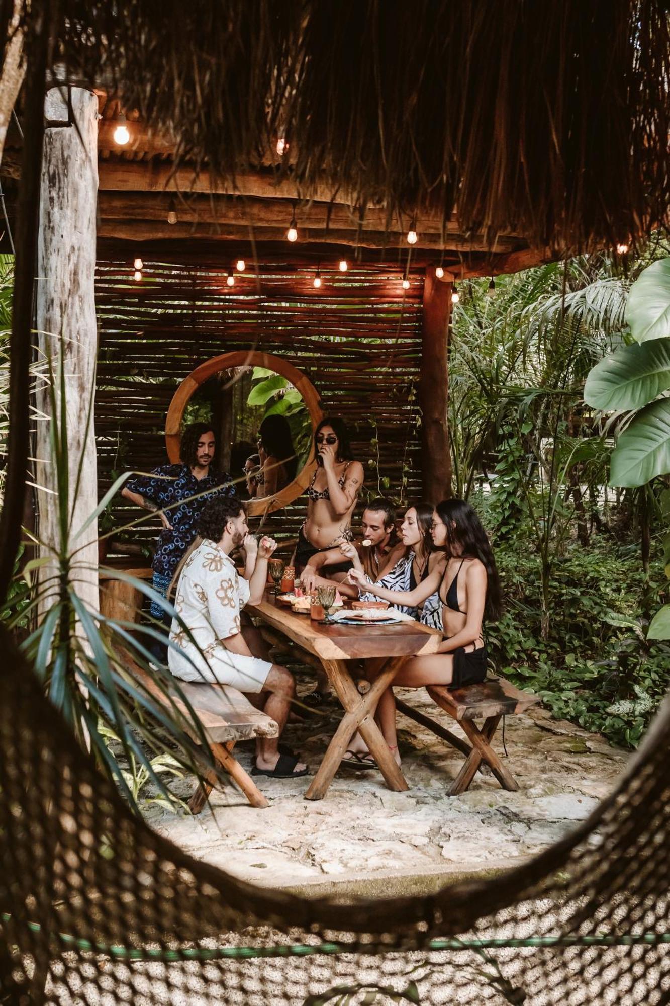 Penzion Madre Tierra Eco Habitat Puerto Morelos Exteriér fotografie